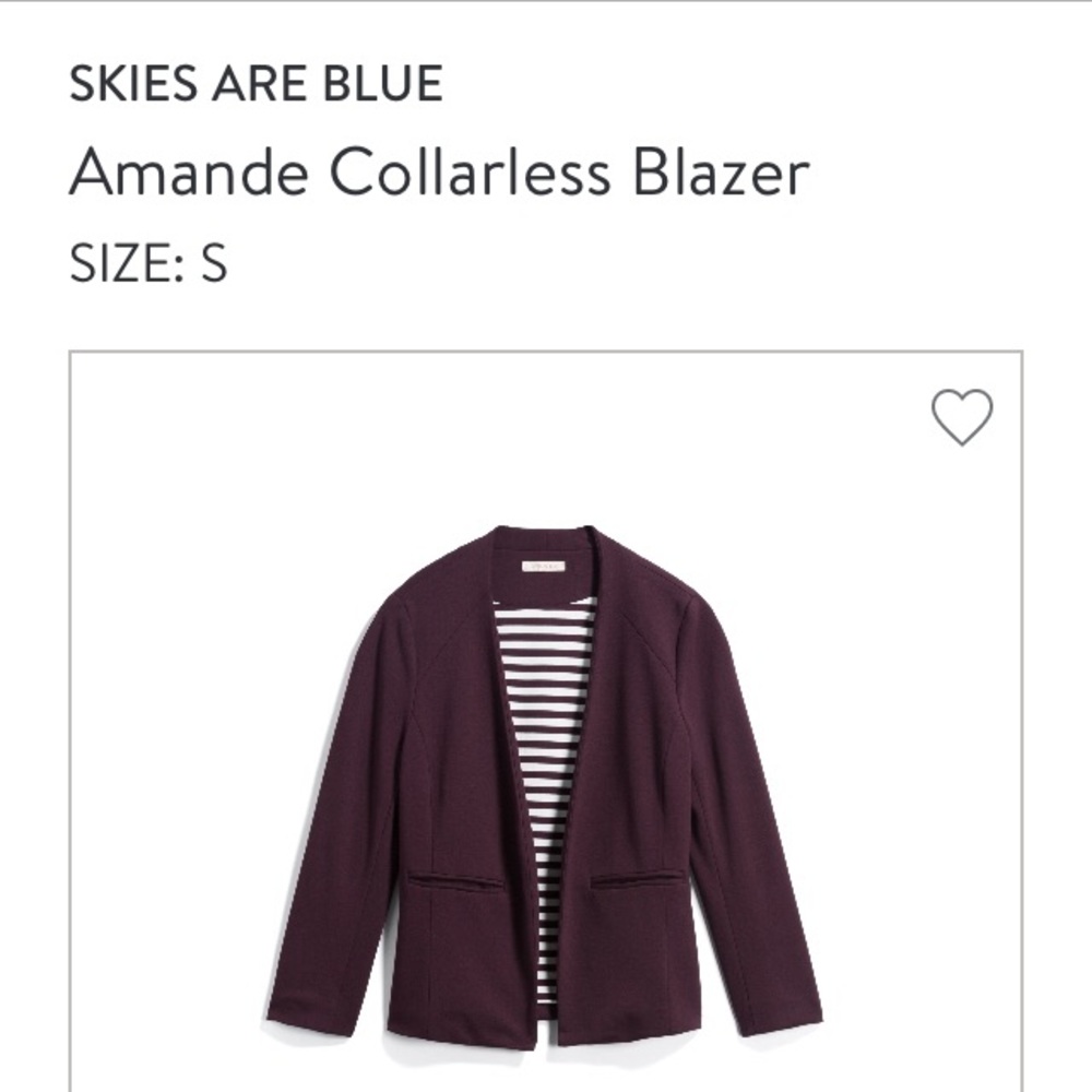 Stitch fix Skies are blue Amande blazer purple